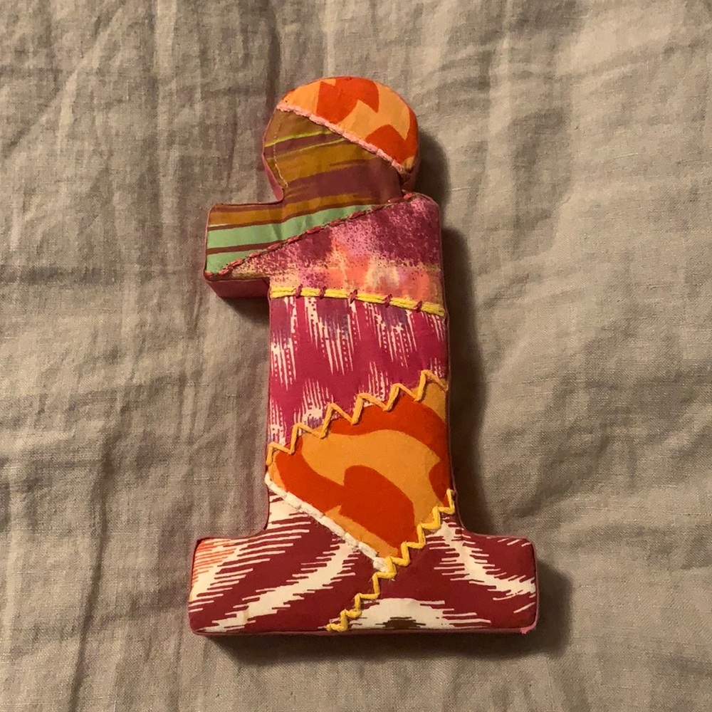 Anthropologie Quilted Letter (lowercase i)